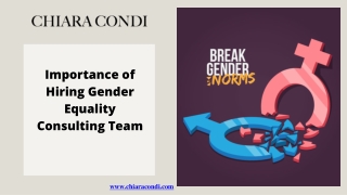 Importance of Hiring Gender Equality Consulting Team