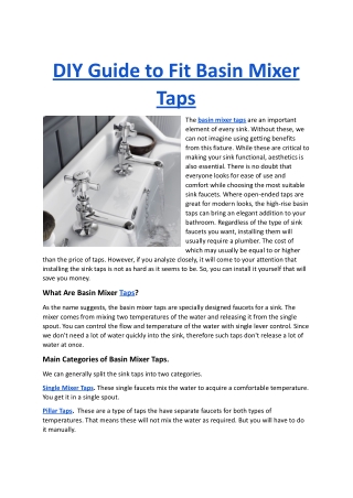 DIY Guide to Fit Basin Mixer Taps.docx