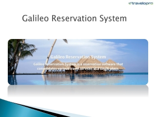 Galileo Reservation System