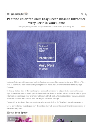 Pantone Color for 2022: Easy Decor Ideas to Introduce “Very Peri” in Your Home