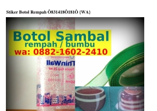 Stiker Botol Rempah Ö83I·ᏎI8Ö·I8IÖ{WA}