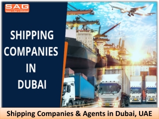 Shipping Companies & Agents in Dubai, UAE