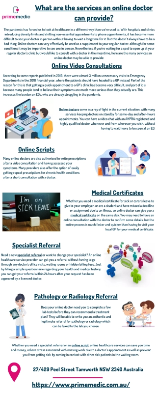 What are the services an online doctor can provide?