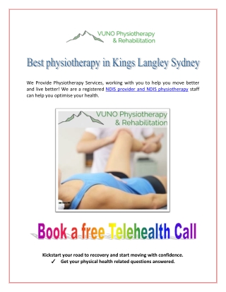 Best physiotherapy in Kings Langley Sydney