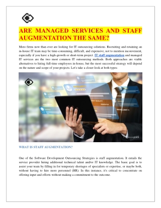 Are Managed Services And Staff Augmentation The Same