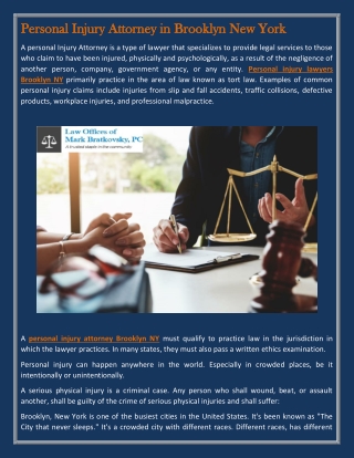 Personal Injury Attorney in Brooklyn New York