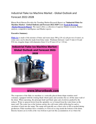 Industrial Flake Ice Machine Market - Global Outlook and Forecast 2022-2028-converted