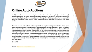 Online Auto Auctions