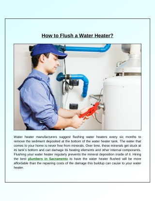 Can I Flush My Water Heater Myself?