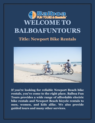 Newport Bike Rentals