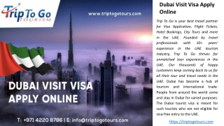DUBAI Tourist Visa