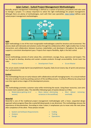 Jaian Cuttari - Suited Project Management Methodologies