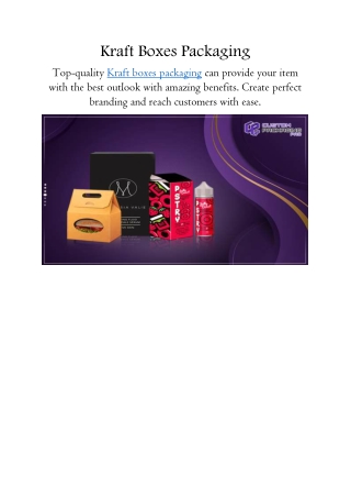 Kraft Boxes Packaging
