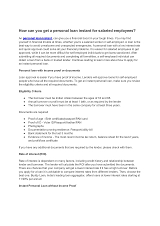 Personal Loan Instant Approval