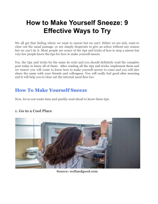 How to Make Yourself Sneeze_ 9 Effective Ways to Try