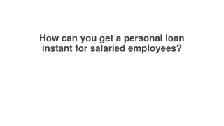Personal Loan Instant Approval