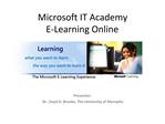 Microsoft IT Academy E-Learning Online