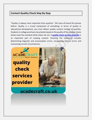 quality check services provider-converted