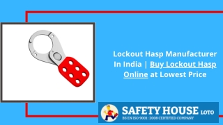 Lockout Hasp Manufacturer In India  Buy Lockout Hasp Online at Lowest Price