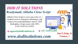 Readymade Alibaba Clone System - DOD IT SOLUTIONS