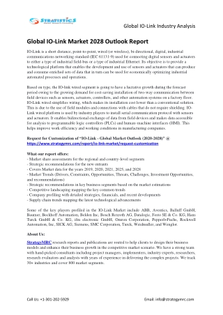 Business Strategies, Revenue and Growth Rate of Global IO-Link Market