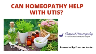 Can homeopathy help with UTIs?