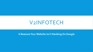 6 reasons why your website isn't ranking on google