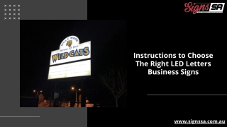 Instructions to Choose The Right LED Letters Business Signs