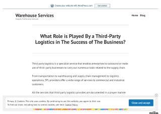 What Role is Played By a Third-Party Logistics in The Success of The Business?