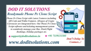 Readymade Phone Pe Clone System - DOD IT SOLUTIONS