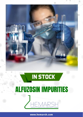 ALFUZOSIN Impurities | Manufacturer & Suppliers | India