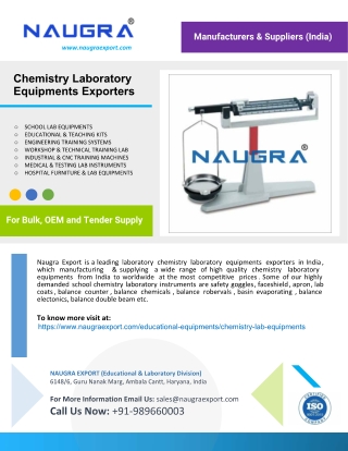 Chemistry Laboratory Equipments Exporters