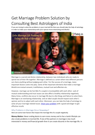 Get Marriage Problem Solution by Consulting Best Astrologers of India-converted
