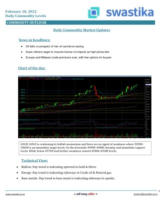 Commodity daily levels (18-Feb.)