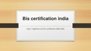 Bis certification india