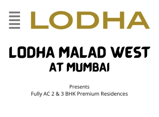 Lodha Malad West Mumbai E-Brochure Downlod