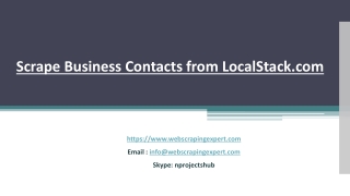 Scrape Business Contacts from LocalStack.com