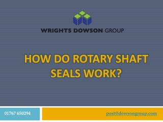 How Do Rotary Shaft Seals Work?