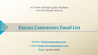 Extract Contractors Email List