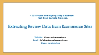 Extracting Review Data from Ecommerce Sites