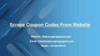 Scrape Coupon Codes From Website