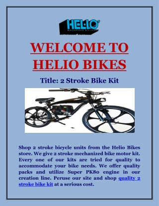 2 Stroke Bike Kit