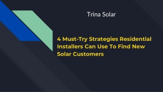 4 Must-Try Strategies Residential Installers Can Use To Find New Solar Customers