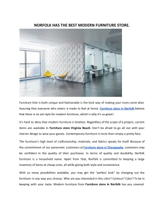 NORFOLK HAS THE BEST MODERN FURNITURE STORE.docx