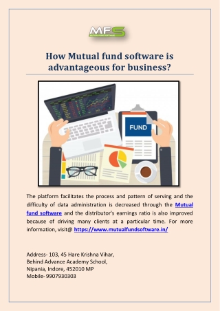 How Mutual fund software is advantageous for business