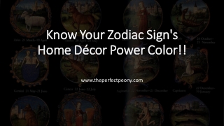 Know Your Zodiac Sign's Home Décor Power Color!!​