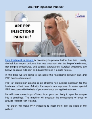 Are PRP Injections Painful?
