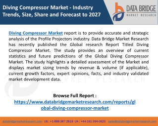 Diving Compressor Market 2020 Emerging Players, Growth Analysis