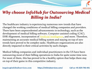 Why choose Infohub for outsourcing medical billin in indiaPDF