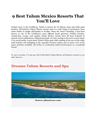 9 Best Tulum Mexico Resorts That You’ll Love